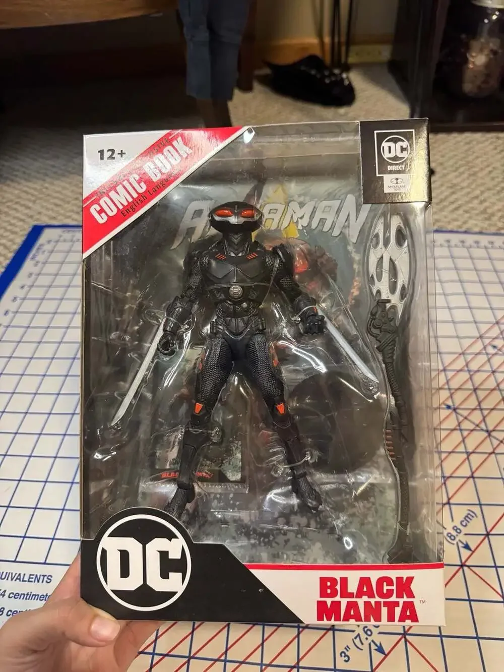 DC Direct Page Punchers Black Manta 7in Action Figure with Comic Aquaman WV3